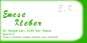 emese kleber business card